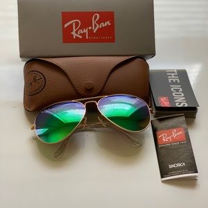 Brand New Green Rayban Aviators